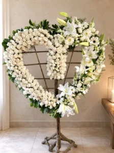 Corazon grande en pedestal